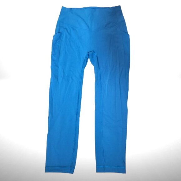 lululemon athletica Pants - Lululemon Blue High-Rise Leggings w/ Side Pockets (Size 8)